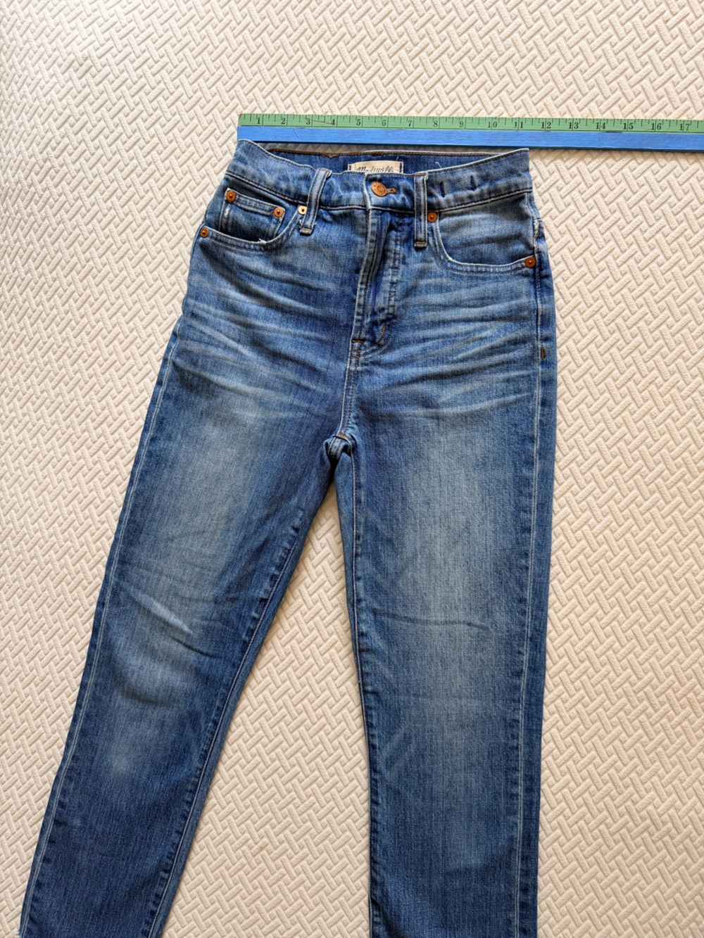 Madewell The Perfect Vintage Jean Women’s Size 23 High Rise Raw Hem Straight - Picture 3 of 12